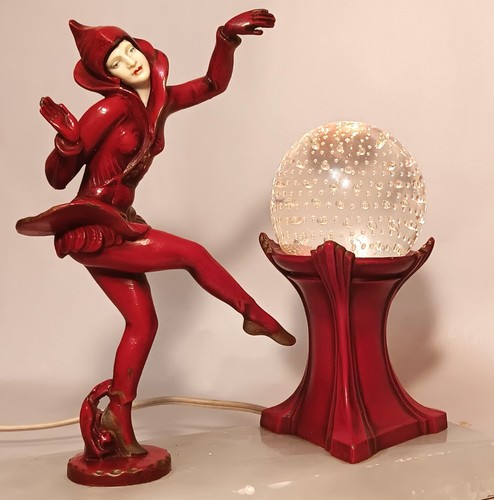 Red pixie vintage art - pixie,