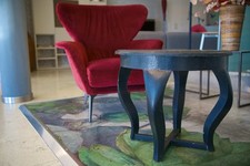 tavolino indiano in legno di teak laccato kkg35