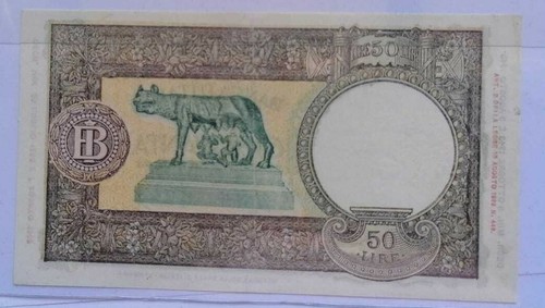 Banconota lire lupetta - banconota, 50