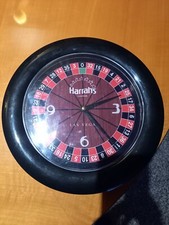OROLOGIO ROULETTE MURALE CASINÒ HARRAH'S LAS VEGAS VINTAGE ANNI 70