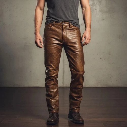 Pantaloni uomo pelle - da, in