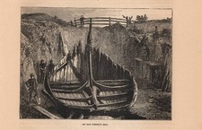 Stampa antica NORVEGIA NAVE
