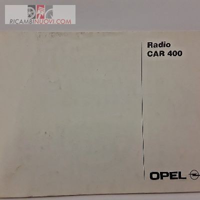 Manuale autoradio car 400 - manuale,