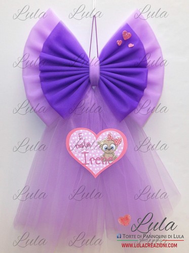Fiocco nascita tulle - fiocco, +
