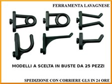 Ganci in nylon per pannelli expo forati da officina in busta da 25 pezzi