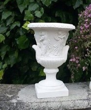 VASO CALICE ORCIO FIORIERA PER PIANTE DA GIARDINO ESTERNO IN CEMENTO MARMO H43CM