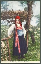 VERCELLI VALSESIA COSTUME 05a BOCCIOLETO COSTUMI Ed. ZANFA Cartolina