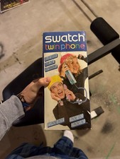 Vintage NOS nero Swatch doppio