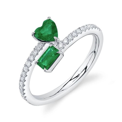 Cuore smeraldo 14k oro - 14k,