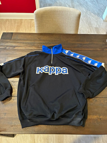 Felpa kappa uomo zip finto - kappa,