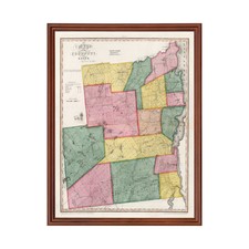 Vecchia mappa della contea di