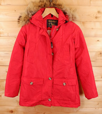 Cappotto giacca parka artico piumino impermeabile donna Woolrich S rosso