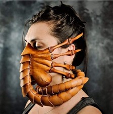 Maschera Facehugger Xenomorfo Alieno - Halloween Horror Cosplay Prop Lattice Traspirante
