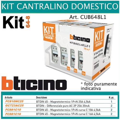 Kit centralino magnetotermico - kit,