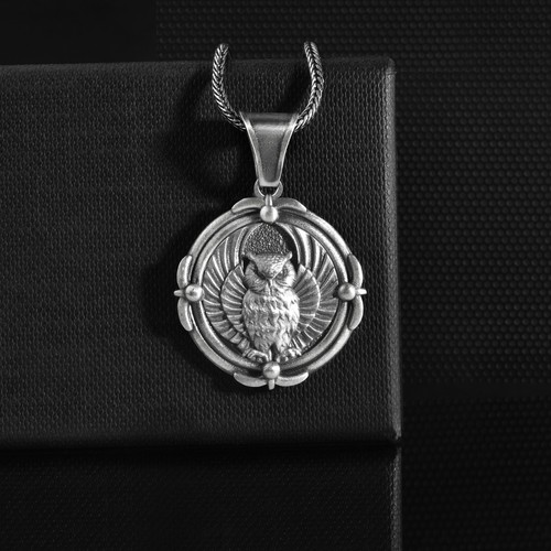 Collana gufo athena argento - gufo,