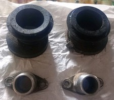 BENELLI GUZZI 125 2C COLLETTORI CARBURATORI DELL'ORTO 19 + MANICOTTI FILTRO ARIA