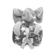 Plaid pile 75x90 cm con peluche Elefante Z533