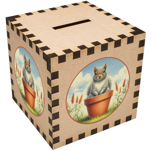 Grey squirrel terracotta - squirrel, in