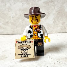 LEGO Town Western Sceriffo Cowboy Wanted Prigione Far West Minifigure