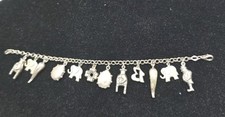 Bracciale Antico Con Charms In Argento Sterling 925 Con Charms Porta Fortuna 