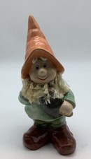 Salvadanaio Gnomo Da Giardino Porta Monete Bambino  In Ceramica Statuetta 28 Cm