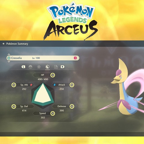 Cresselia statistiche livello - cresselia,