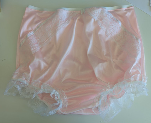 Rosa nylon tricot pizzo - rosa,
