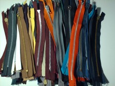 LOTTO 100 PZ CERNIERE LAMPO PANTALONE JEANS 16 / 18 / 20 CM MIX COLORI E MISURE