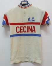 CECINA LIVORNO TOSCANA MAGLIA SHIRT EROICA JERSEY CICLISMO CYCLING ITALY VINTAGE