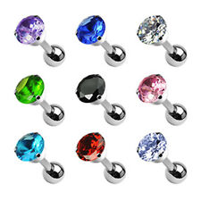 Piercing orecchio Tragus elica gioiello cristallo tondo bordato 3,4,5 mm glitter