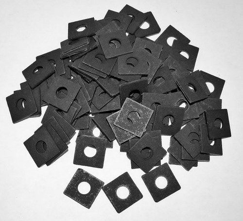 100 rondelle nere quadrate - 100,