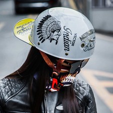 Casco moto retrò aperto