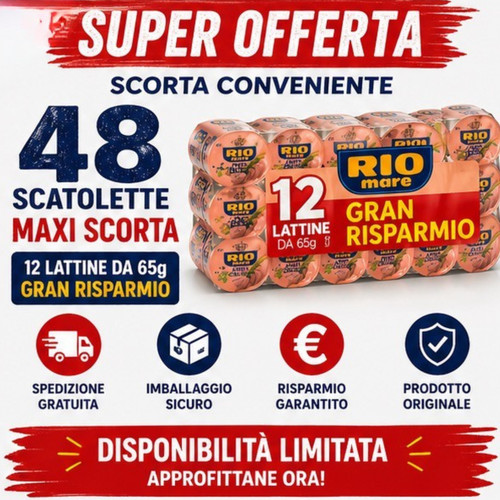 Tonno rio mare 48x65g maxi - rio,