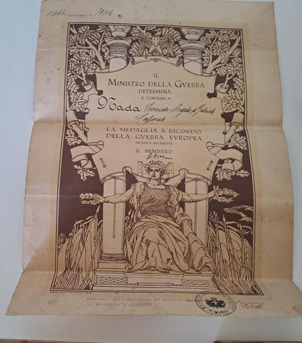 Attestato medaglia ricordo - attestato,