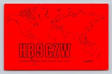 Radioamatore QSL HB9CZW Svizzera 1989 FT-767GX antenna a farfalla