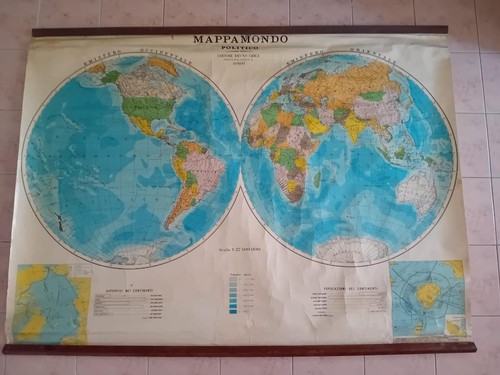 Planisfero 1960 mappa politica - 1960,