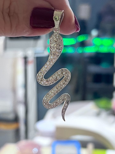 Ciondolo serpente argento 925