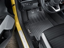 KIA STONIC ORIGINALI TAPPETINI IN GOMMA SET 4 LOGO GRIGIO TAPPETI H8131ADE51GR