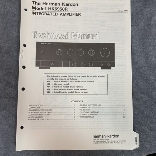 Manuale tecnico harman kardon - tecnico,