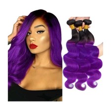 Brazilian Ombre Viola Body Wave 3 fasci doppia trama capelli umani 26 28 30 pollici