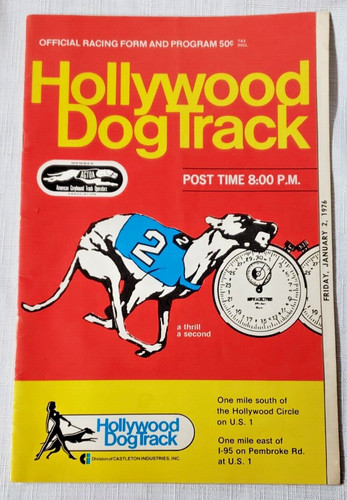 1976 hollywood dog track - dog,