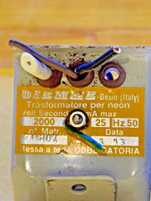 Trasformatore Neon DIEMME 2000V 25mA 50Hz Made in Italy 