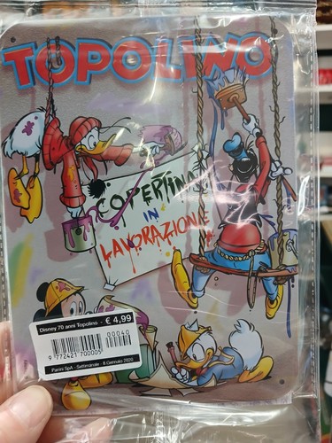 Targa metallo topolino - metallo,