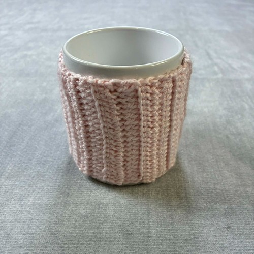 Tazza all uncinetto - fatta, a