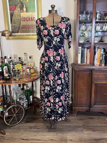 Maxi abito godet vintage anni - maxi,