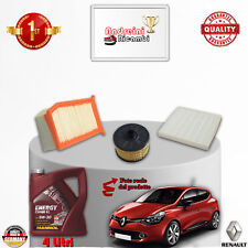 KIT TAGLIANDO FILTRI + OLIO RENAULT CLIO IV 0.9 TCe 66KW 90CV DAL 2015 ->