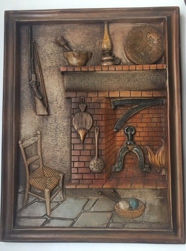 Quadro legno 50x39 marrone - legno, cm