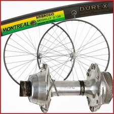 NOS SHIMANO 600 HB-6207 AMBROSIO MONTREAL VINTAGE VECCHIO SET RUOTE TUBOLARI