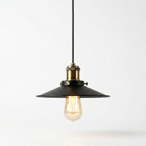 Lampada sospensione e27 nero - e27,