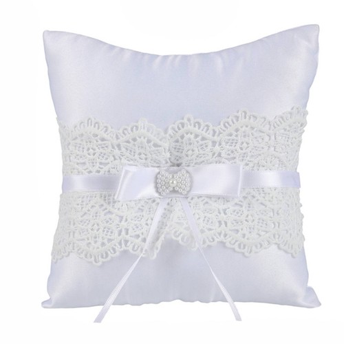 Cuscino portafedi con pizzo - cuscino,